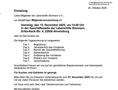 Einladung Mitgliederversammlung